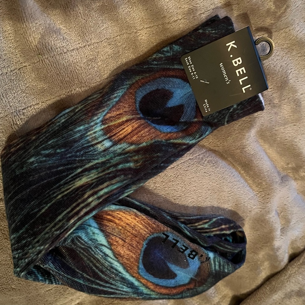 K. Bell Women's Peacock Feather Socks